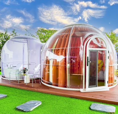 Купить Полный дом Внешний сборный роскошный стеклянный поликарбонат сад Двойной купол Дом online manufacture