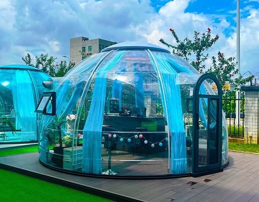Купить Курортная палатка Прозрачный двойной купол Дом Внешний глампинг Поликарбонатный купол палатки online manufacture