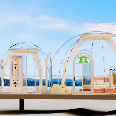 4 сезон Prefab PC Отель Дом Дом Палатка Глампинг Курорт Палатки Купол Дом с ванной